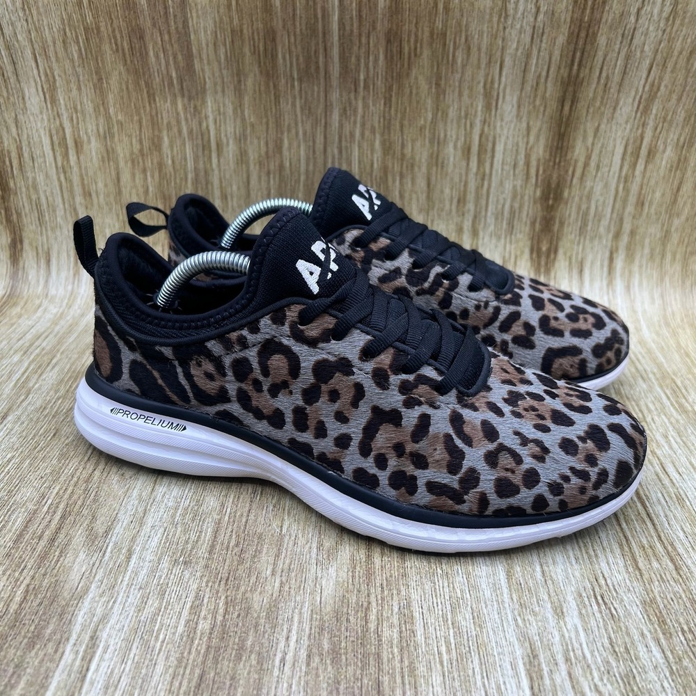 APL Techloom‎ Phantom Women's Size 8 Leopard Calf Hair Sneakers Running Shoes